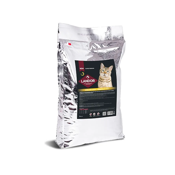 Landor Sterilised Cat сухой корм для взрослых стерилизованных котов и кошек Индейка и утка, 10 кг.