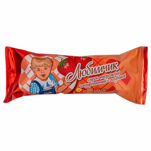 Сырок глазированный Любимчик с клубникой 12%