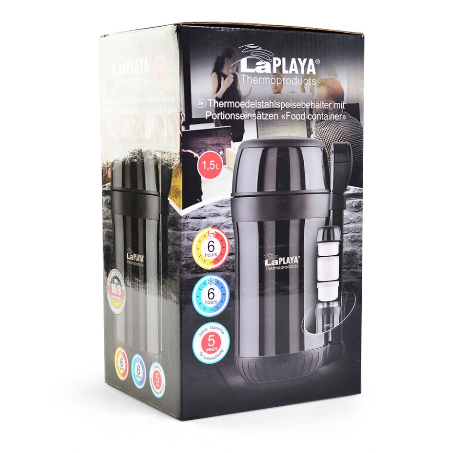 

Термос для еды LaPLAYA Food Container нержавеющая сталь (3 конейнера) в подарочной коробке Китай