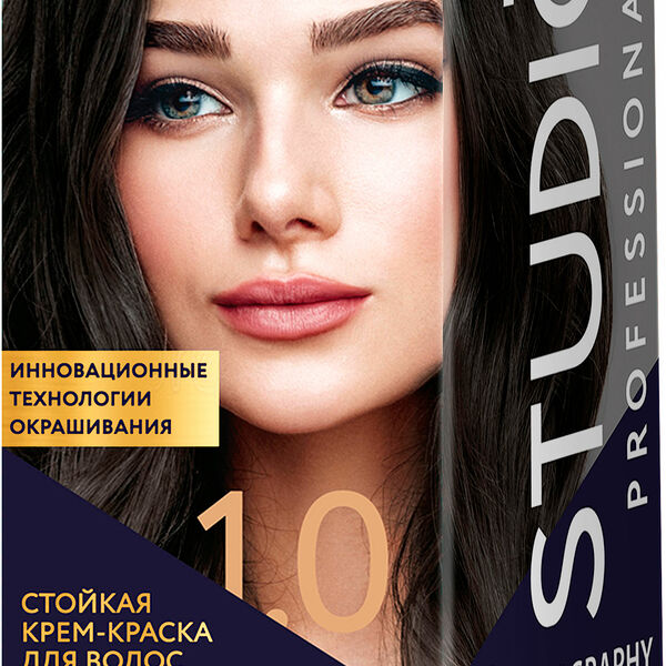 Стойкая крем-краска Studio 1.0 Чёрный