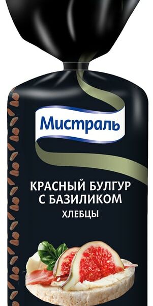 Хлебцы Мистраль Красный булгур с базиликом 100г