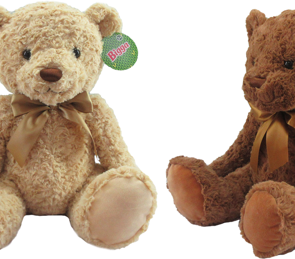 Игрушка мягкая BIGGA Мишка с бантом 40 см 1 шт., в ассортименте 