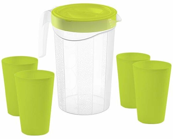 Набор Архимед, кувшин 2 л + 4 стакана 0,33 л