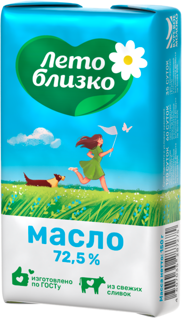 

Масло крестьянское Лето Близко 72.5%, 150 г