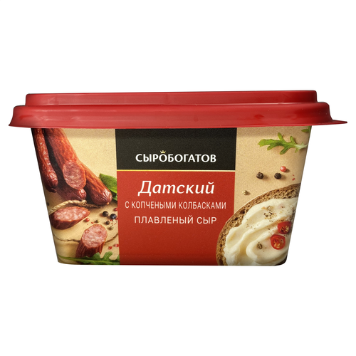 

Сыр плавленый Сыробогатов Датский с копчеными колбасками 45% 400 г