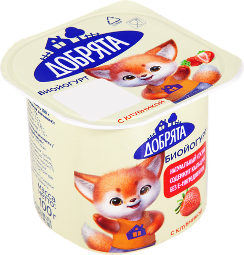 

Биойогурт Добрята клубника 2.9% без змж 100 г