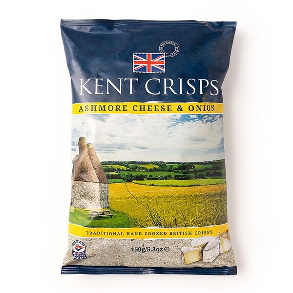 Чипсы картофельные Kent Crisps с сыром Ашмор и луком 150 г