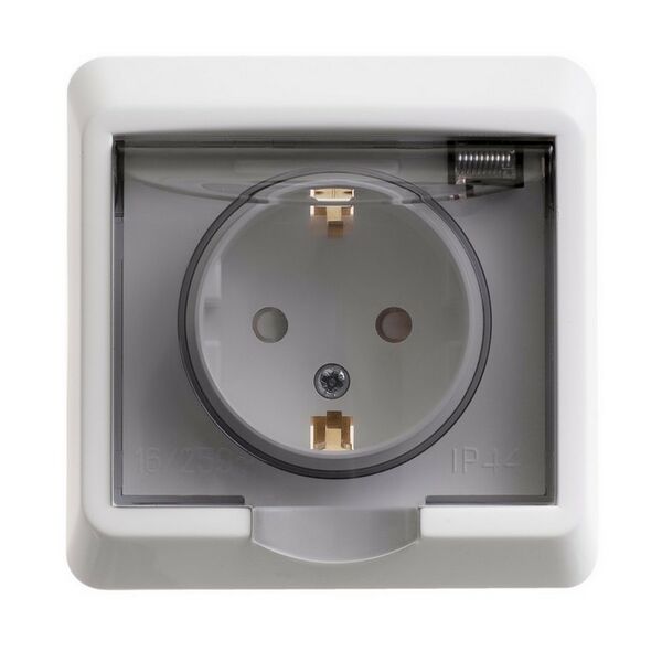 Розетка одинарная PC16-044b IP44 Этюд Schneider Electric