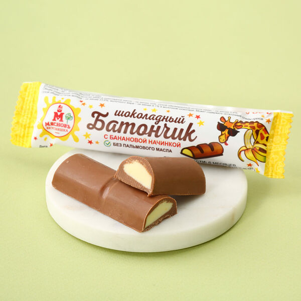 Батончик шоколадный с банановой начинкой МясновЪ Вкусняшка