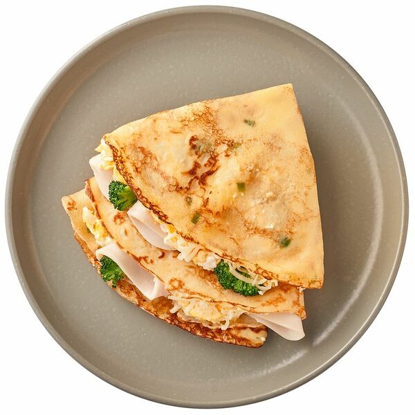 Блинчики со скрэмблом, ветчиной и брокколи в соусе Бешамель Шеф Перекрёсток, 200г