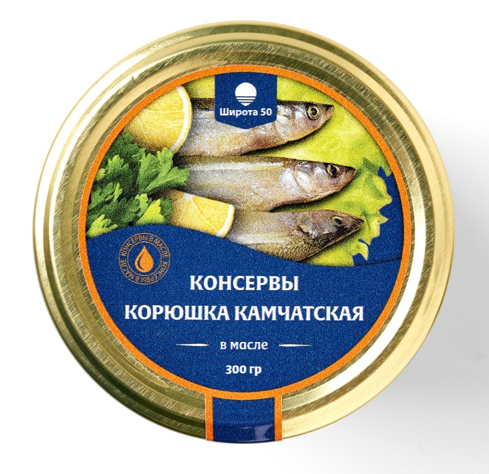 

Корюшка Широта 50 в масле 300 г