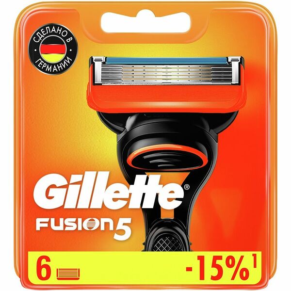 Кассеты Gillette Fusion 5 сменные для бритья 6 шт