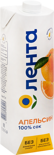 

Сок Лента Апельсиновый восстановленный 1 л