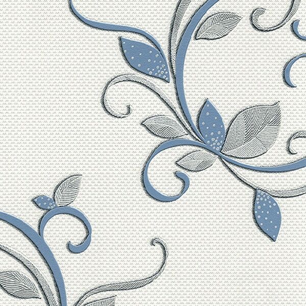 Обои MISTELO Амрита Декор, вспененный винил на бумажной основе, голубой, 0,53х10,05м
