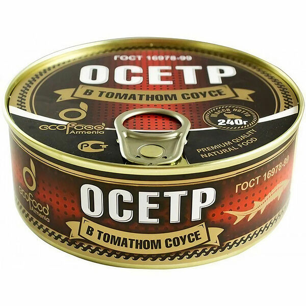 Осетр в томатном соусе Эко Фуд, 240 г