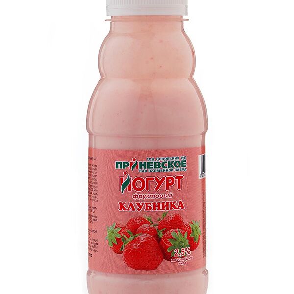 Йогурт Приневское Клубника 2.5% 300 мл