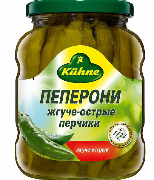 Пеперони Kühne жгуче-острые перчики
