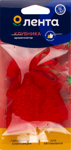 

Ароматизатор автомобильный Лента Fruit Strawberry, подвесной, Арт. 10355