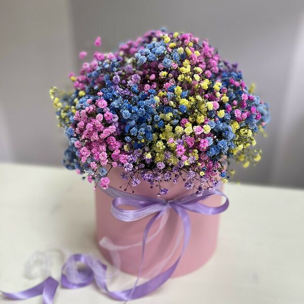 Большая коробочка с гипсофилой