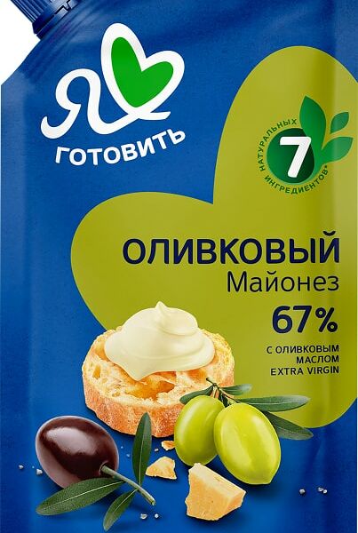 Майонез Я люблю готовить Оливковый 67% 600мл
