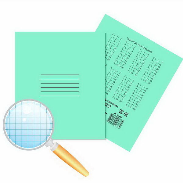 Тетрадь школьная 12л широкая клетка (вид 6) з.№2325-17