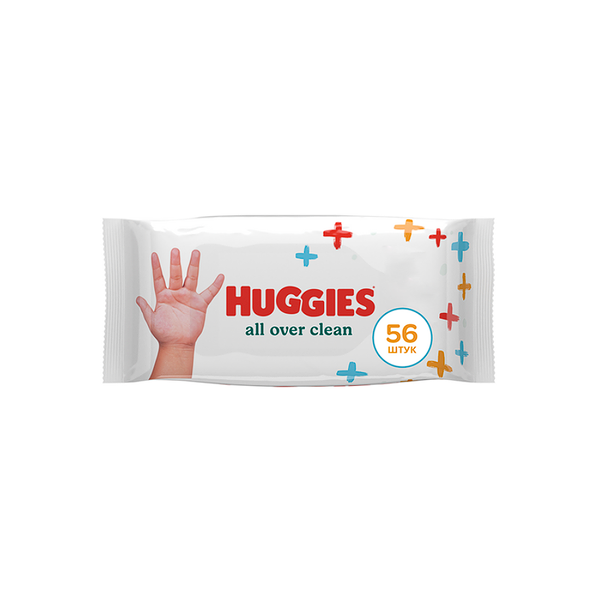 Влажные салфетки Huggies All over clean детские 56 шт