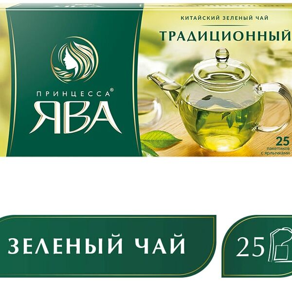 Чай зеленый Принцесса Ява Традиционный 25*2г