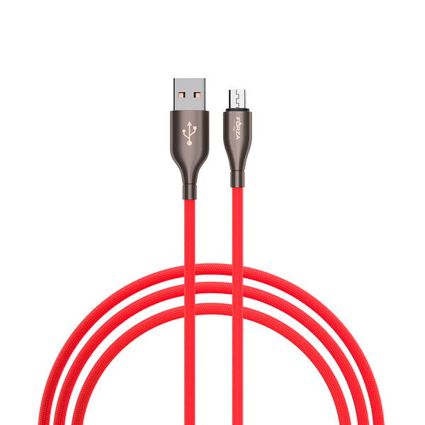 Forza кабель для зарядки вегас micro usb, 1м, 3а, быстрая  зарядка qc3.0, с индикатором, 2 цвета