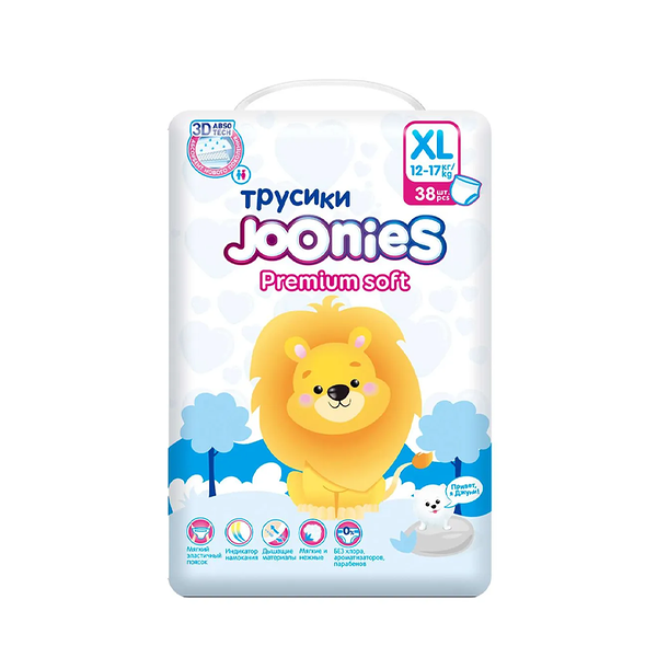 Подгузники-трусики Joonies Premium Soft XL 12-17 кг 38 шт