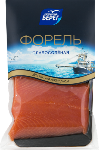 

Форель Балтийский берег филе-кусок слабосоленая 200 г