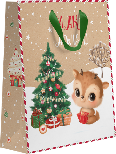 

Пакет подарочный Snow крафт, 32х26,5х12,5см, Арт. KL, в ассортименте