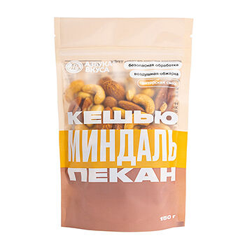 Смесь орехов Азбука Вкуса Рекомендует пекан-кешью-миндаль