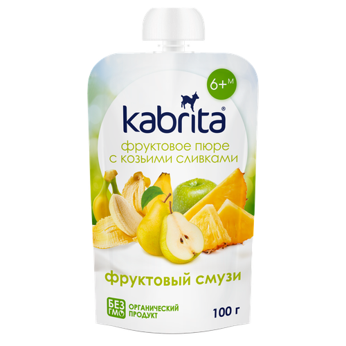 

Пюре фруктовое Kabrita Фруктовый Смузи с козьими сливками 100 г