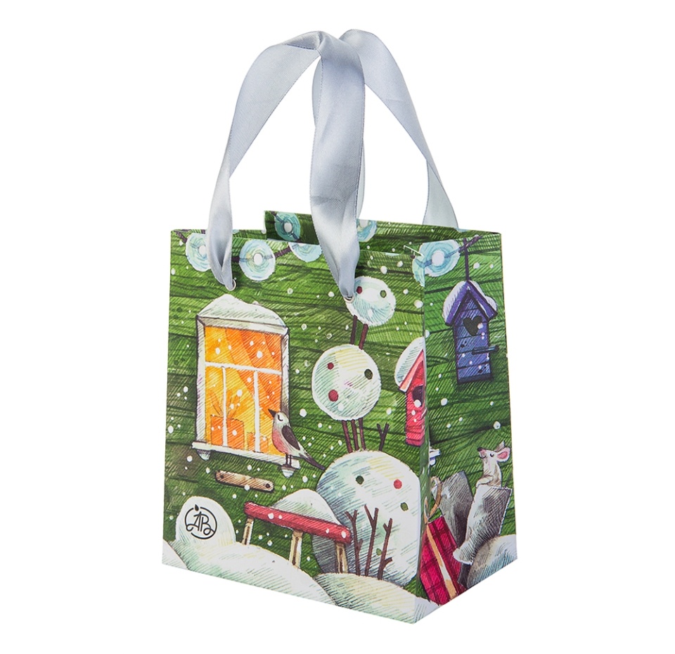 

Пакет подарочный Азбука вкуса Домики 15х17х10 см, Россия