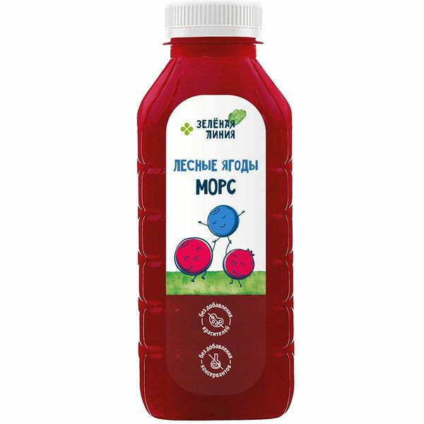 Морс Лесные ягоды Зелёная Линия, 500мл