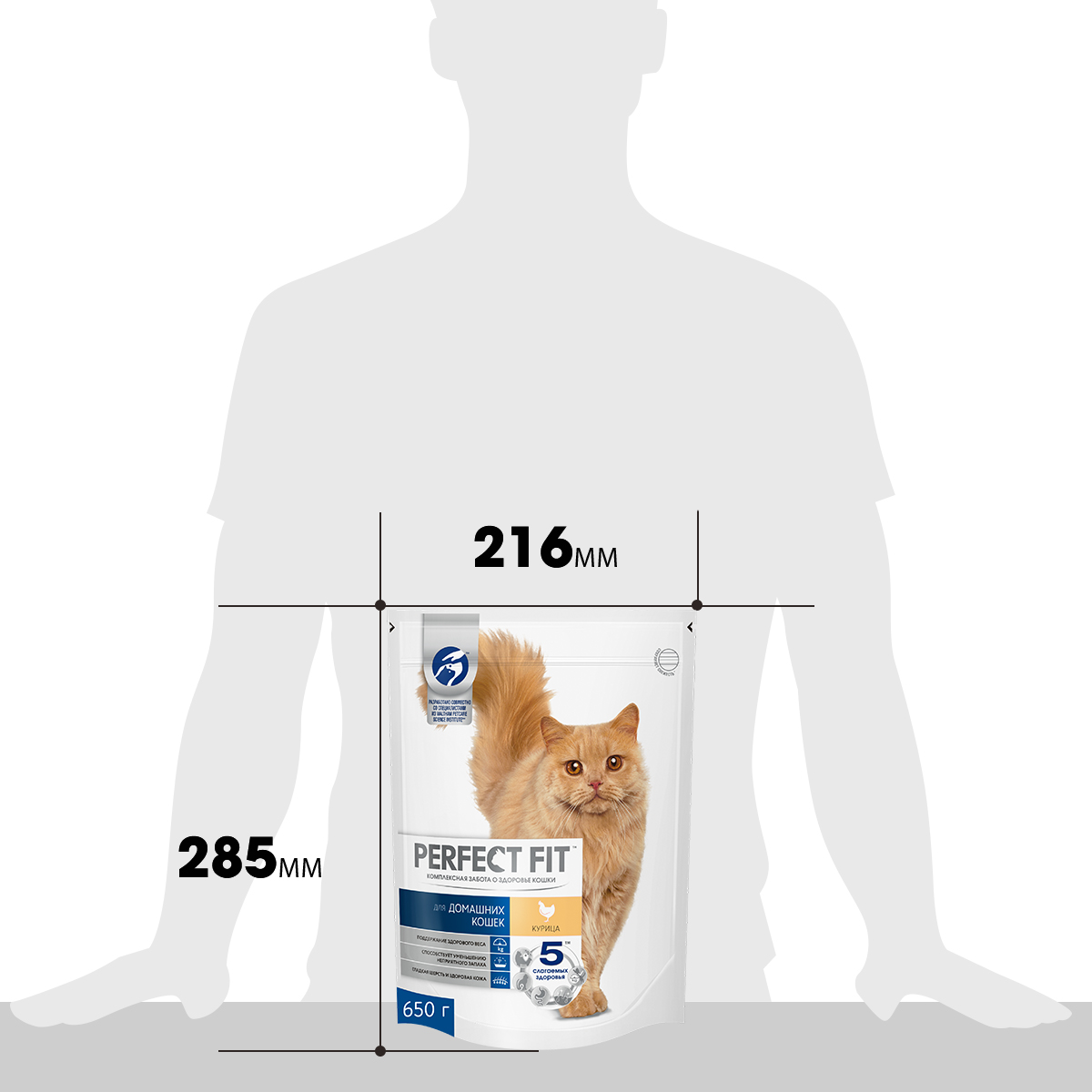 

Корм сухой Perfect Fit In-Home Курица для живущих в помещении кошек полнорационный 650 г