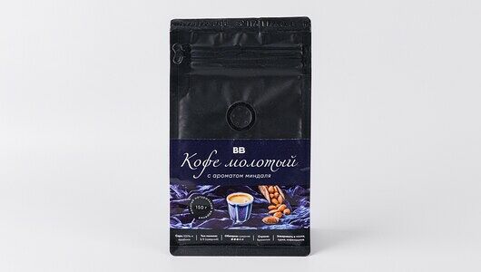 Кофе натуральный жареный молотый с ароматом миндаля