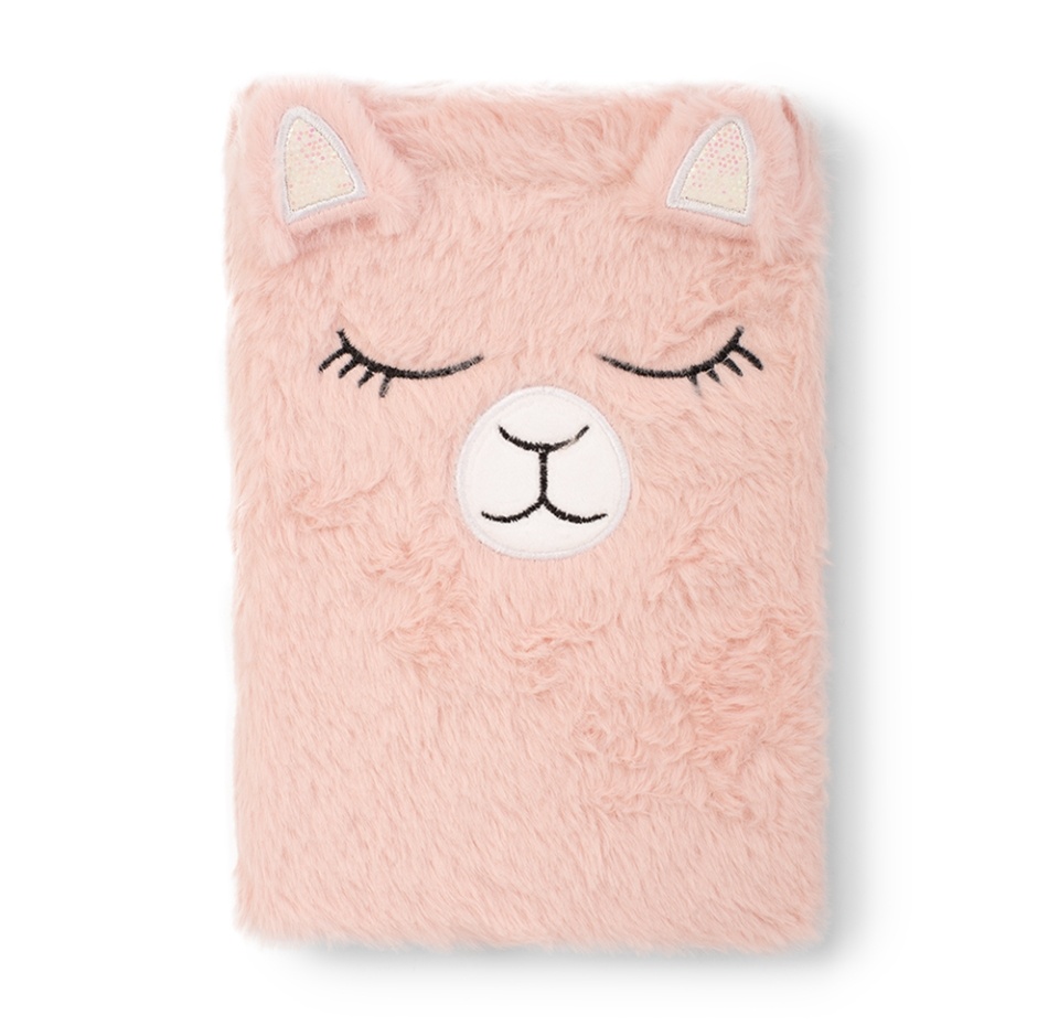 

Блокнот плюшевый Алеф Pink lama с ушками