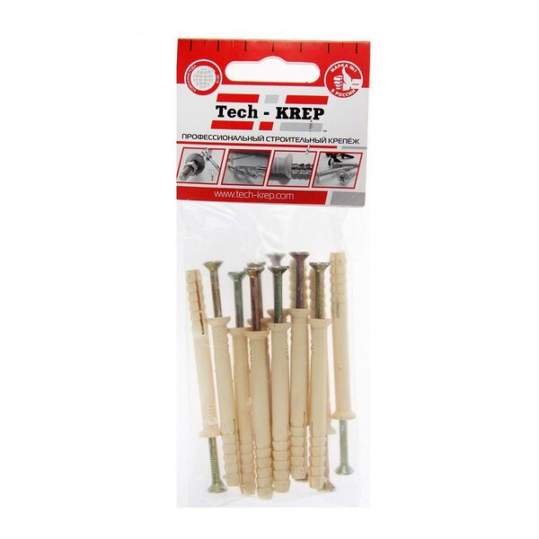 Дюбель-гвоздь с потайной манжетой TECH-KREP 6х60мм нейлон 12шт