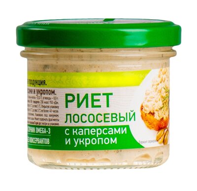 Риет (паштет) из лосося с каперсами и укропом, «Меридиан»