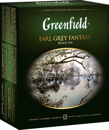 

Чай черный Greenfield Earl Grey Fantasy с ароматом бергамота в пакетиках 100 шт 200 г