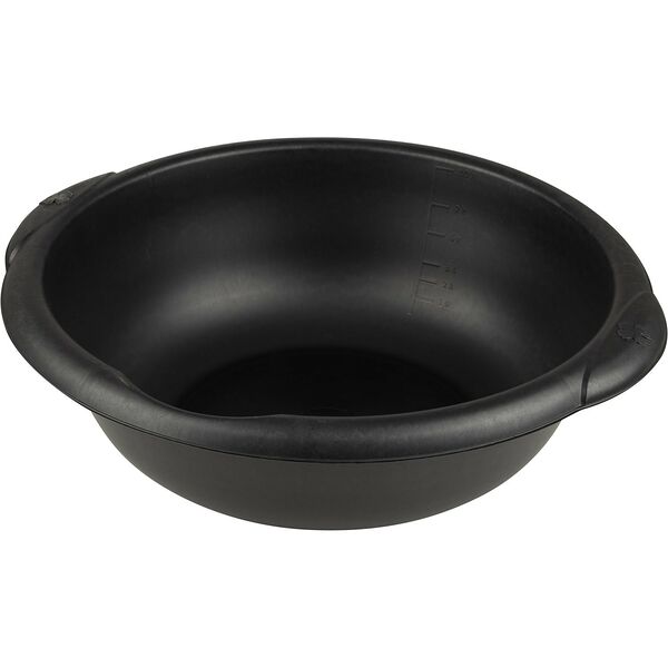 Таз круглый, 10.5 л, вторичный пластик, черный
