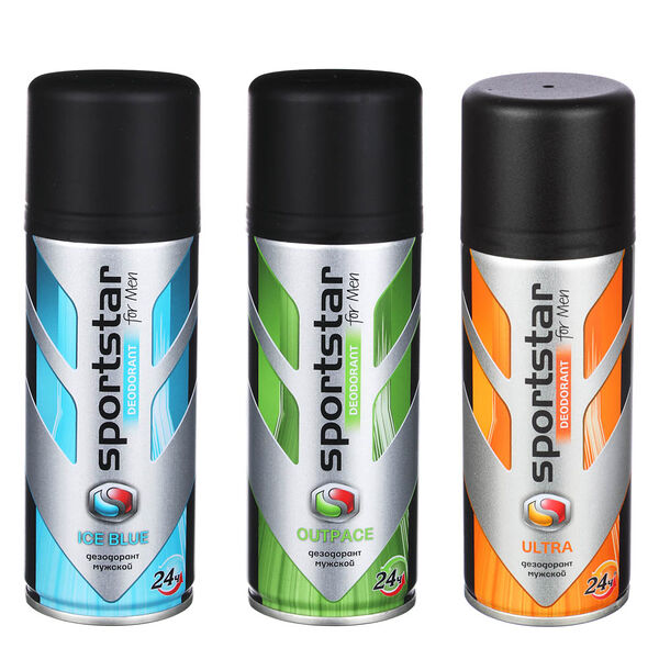 Дезодорант аэрозоль мужской Sport Star ice blue/outpace/ultra, 175 мл, аромат в ассортименте