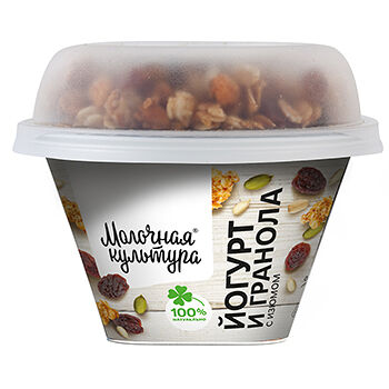 Йогурт с гранолой с изюмом 3,5%-4,5% Молочная культура