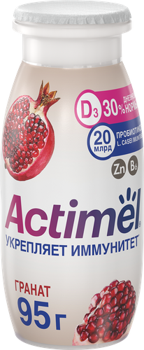 

Продукт кисломолочный Actimel с гранатом и цинком 1.5% 95 г