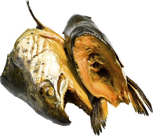 

Семга горячего копчения, головы, весовая