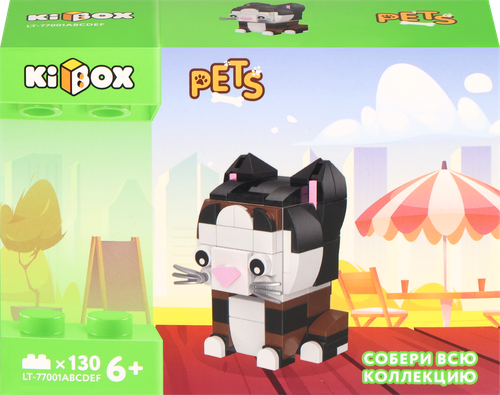 

Конструктор KIBOX Кот Сноу-Шу, 130 деталей, Арт. 35012D