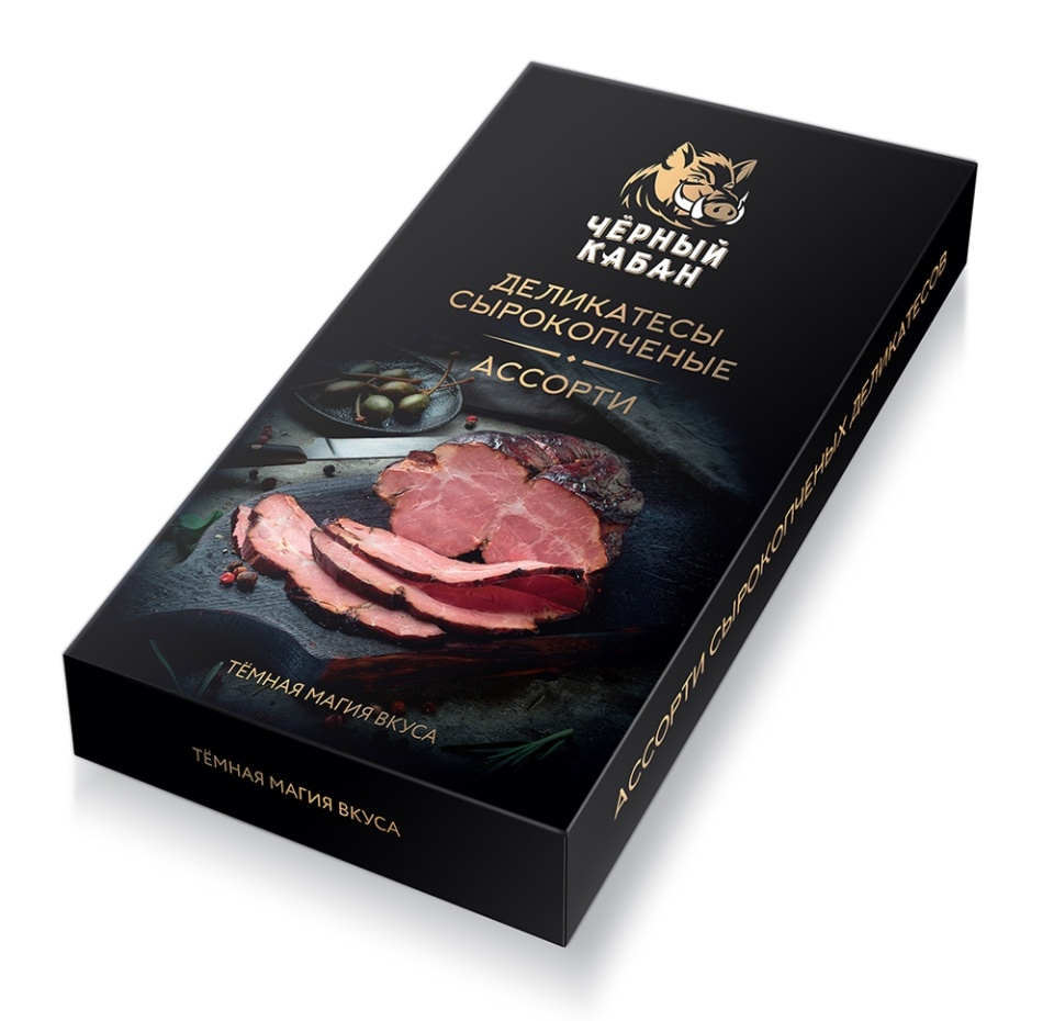 

Деликатесы сырокопчёные ассорти, «Чёрный кабан», 285 г, нарезка, Россия