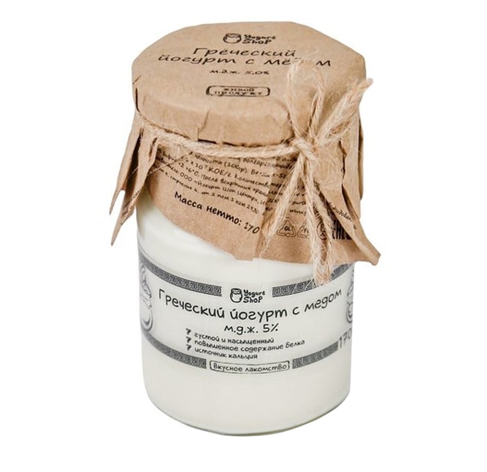 

Йогурт греческий Yogurt Shop с медом 5% 170 г