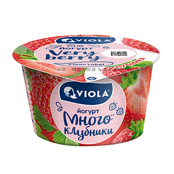 

Йогурт Valio/Viola Клубника 2.6%, без змж 180 г